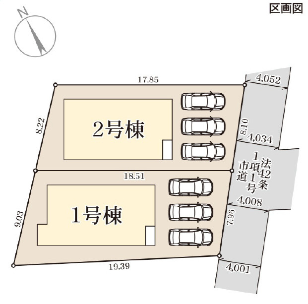 リーブルガーデン／合志市須屋第十二／１号棟の区画図