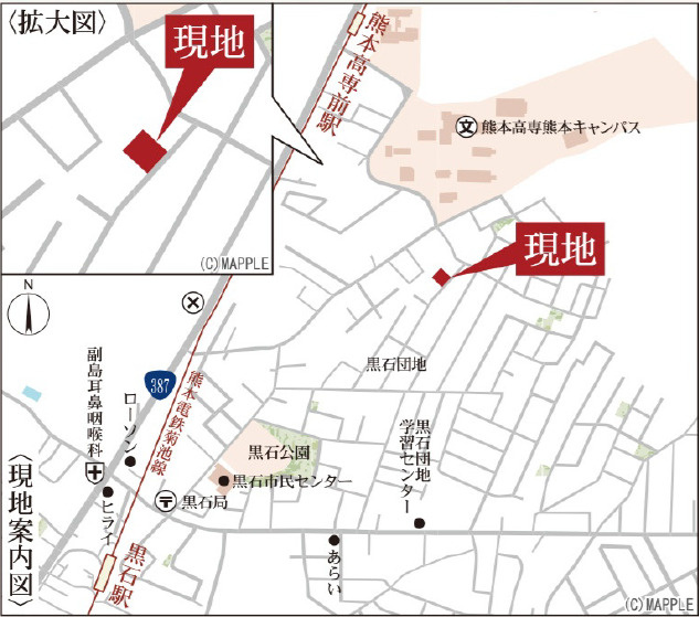 リーブルガーデン／合志市須屋第十二／１号棟の地図