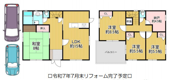 清滝中町中古戸建の間取り