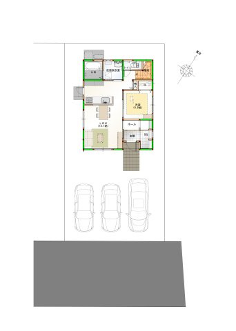 いの町枝川建売⑫の区画図|駐車3台可能なカースペース付き♪※画像はイメージです。