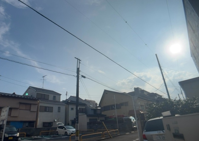 【展望】 | ハイムＡ | 眺望を気にして物件を探す場合、前面に建物が建っていないか現地で確認しましょう！前面に建物があると景色はもちろん、日当たりや風通しにも影響が出てきます。住んだ時のことを想像しながら現地見学をしましょう。