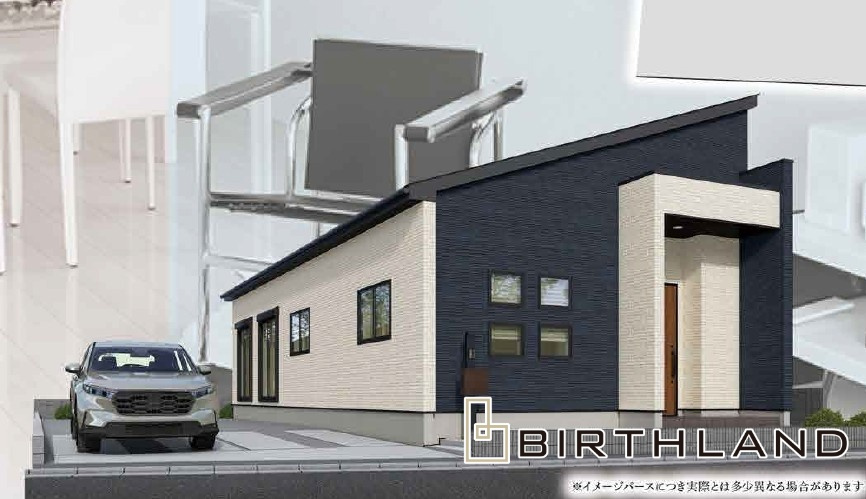 新築戸建・建売　桐生市東3期　GRAFARE　全1棟の外観パース|完成予定図になります♪パントリーやリネン庫など付きで家事がよりスムーズになります♪