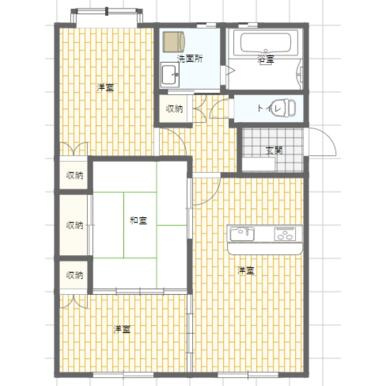 熊本市南区馬渡２丁目の賃貸マンションの間取り
