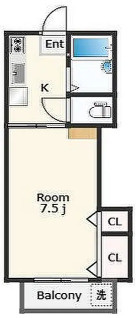 【間取り】 | シングルハイツ住吉