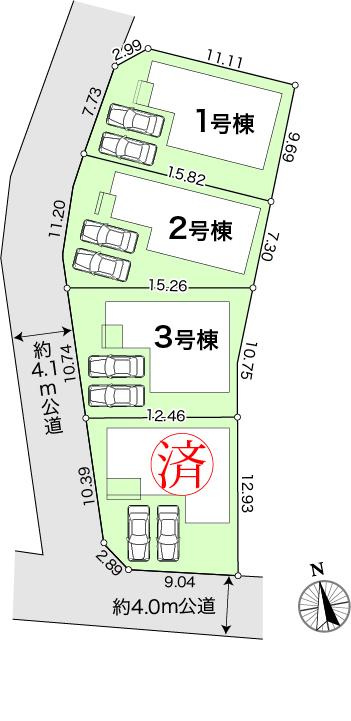 介良乙　新築戸建　2号棟（全4区画）【内覧可能】の区画図|２号棟