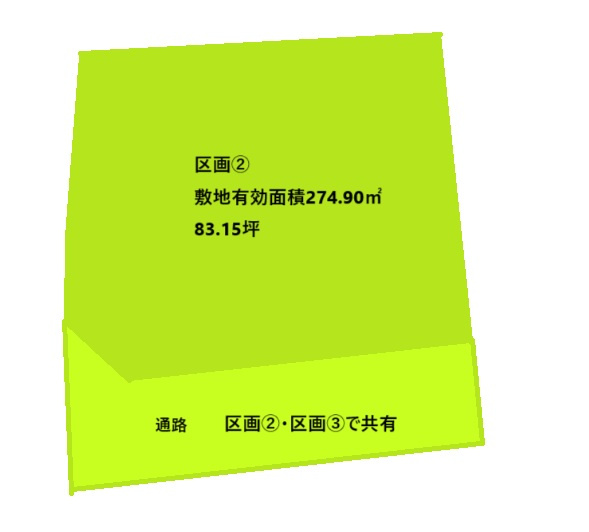 【区画図】 | 富岡市田篠分譲地 | 富岡小・富岡中学校区、完成予定区画図　全３区画