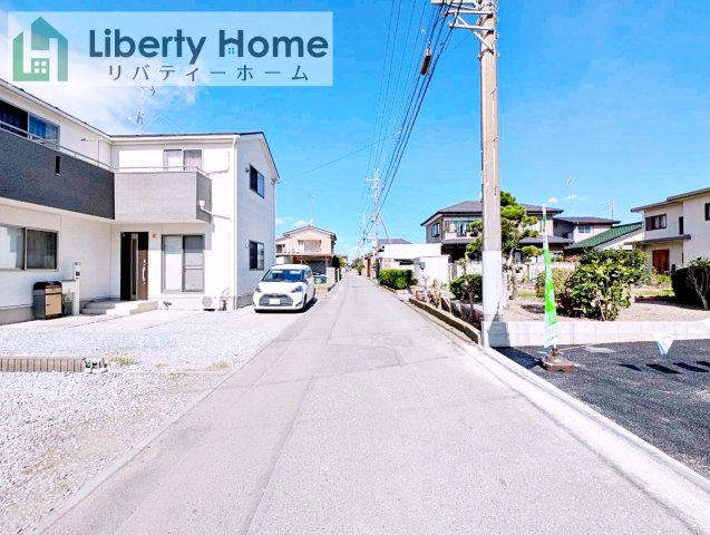 結城市結城第45　新築戸建　1号棟の前面道路含む現地写真