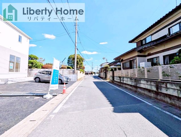 結城市結城第45　新築戸建　3号棟の前面道路含む現地写真