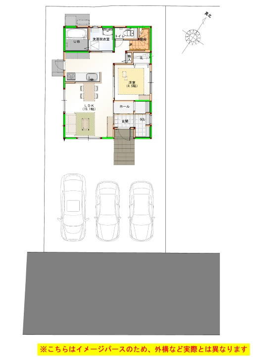 いの町枝川　新築戸建　⑪（全2区画）【内覧可能】の区画図|土地面積　161.33㎡　（約48.80坪）