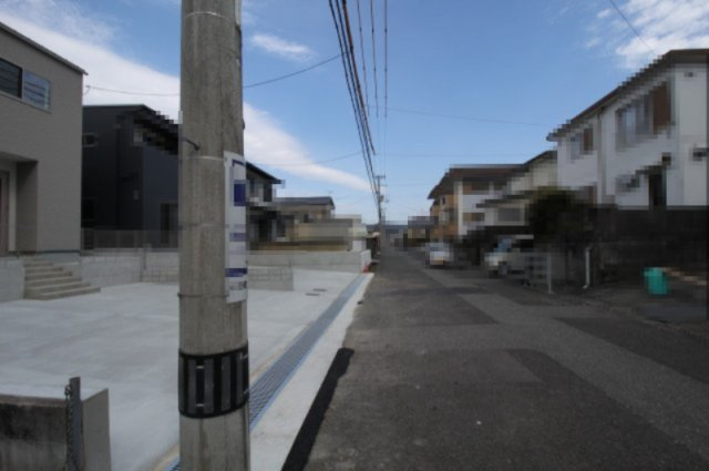 いの町枝川　新築戸建　⑪（全2区画）【内覧可能】の前面道路含む現地写真|南東側　公道　6ｍ　接面8.9ｍ