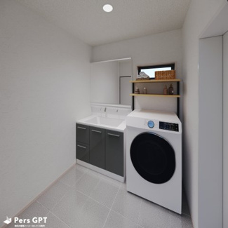 【脱衣所】 | 泉区中田東4丁目 新築戸建 | 施工例