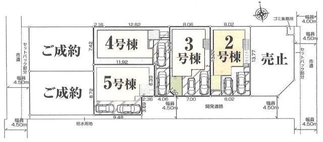 平塚市四之宮3丁目　新築戸建　全7区画3号棟の区画図