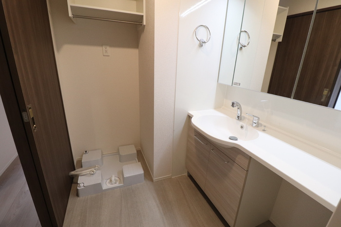 熊本市南区白藤２丁目のアパートの独立洗面台