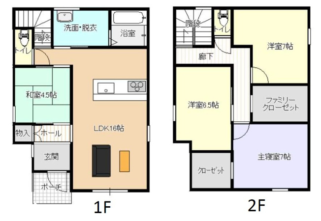 【間取り】 | 新築分譲住宅 東根市中央東二丁目　全3棟　 | (A棟)、価格2298万円、4LDK、土地面積175.79m2、建物面積104.33m2