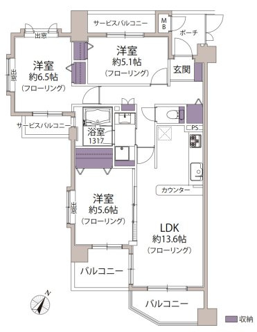 ステイツ鶴ヶ峰の間取り