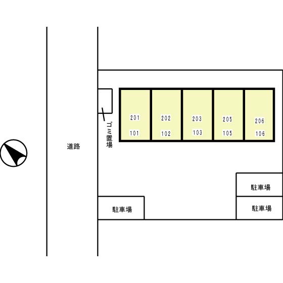 ハイム六軒屋の駐車場