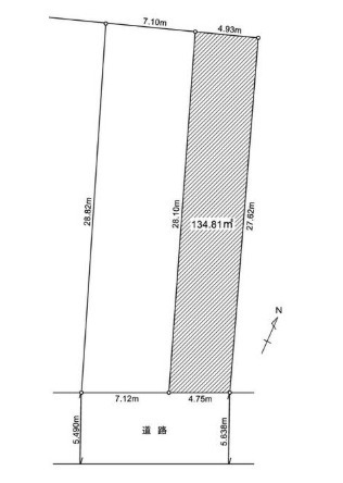 新宿区中町　売地