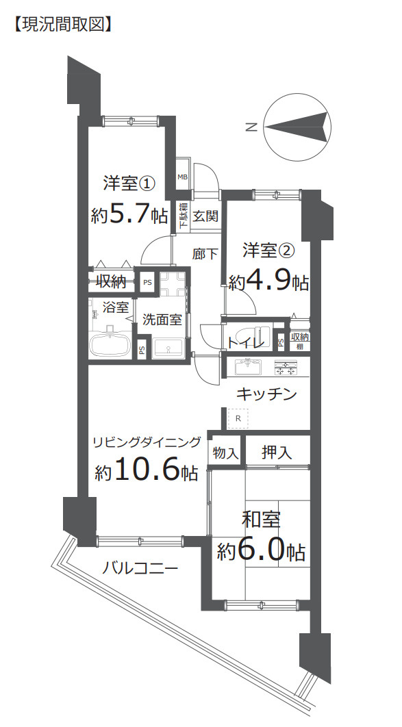 メゾン横浜能見台Ⅱ【仲介手数料無料】の間取り