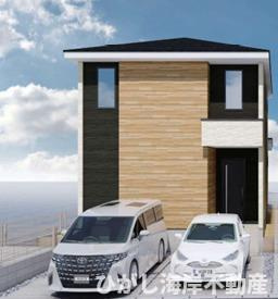 茅ヶ崎市赤羽根　新築戸建　全2棟　の外観パース|イメージパスですので実際のものと多少異なります

