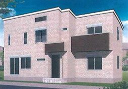 茅ヶ崎市南湖4丁目　新築戸建の外観パース|イメージパスですので実際のものと多少異なります。