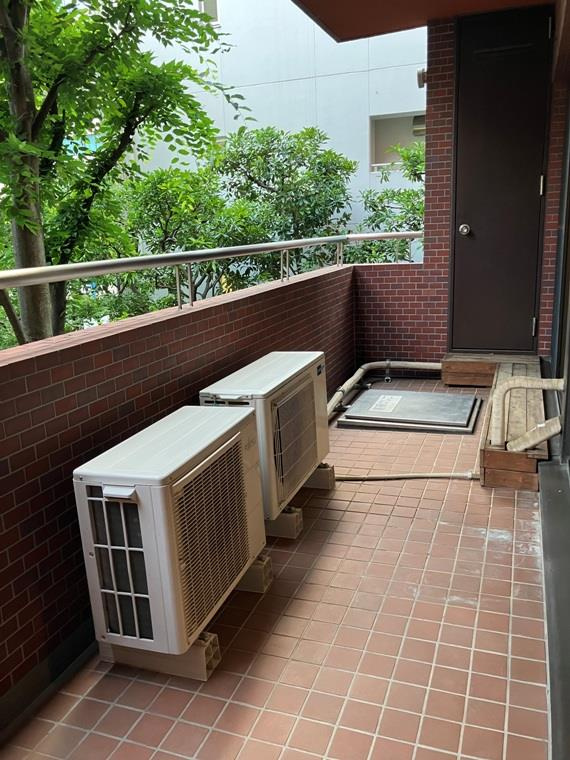 渋谷美竹ハイムのバルコニー