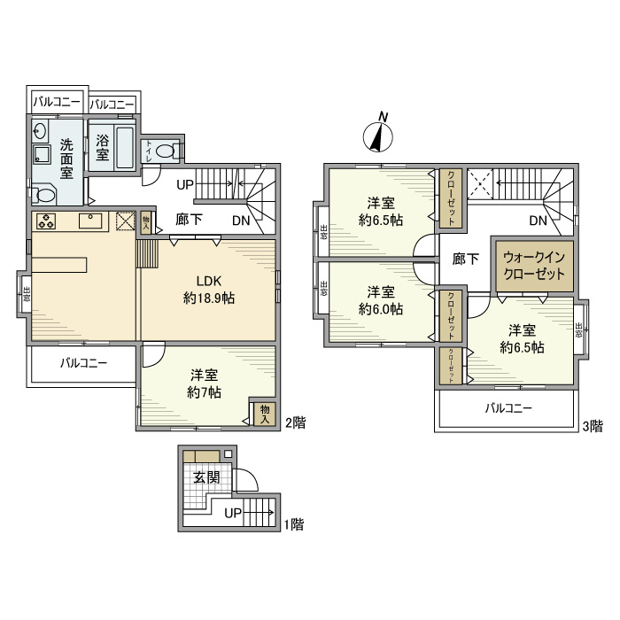 平和台戸建の間取り