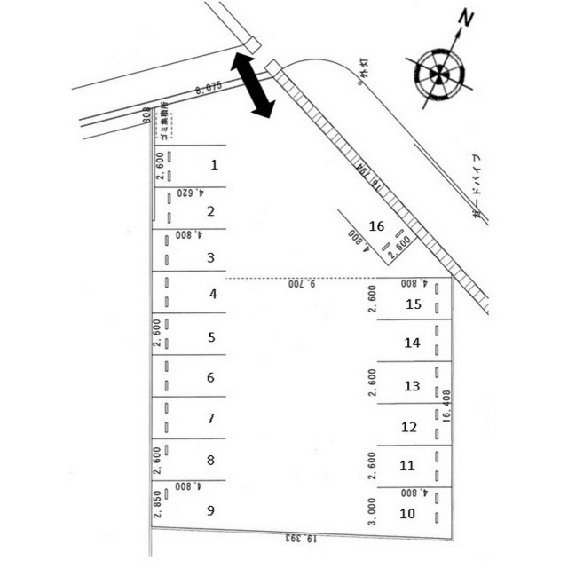 岐阜市則武の駐車場の間取り