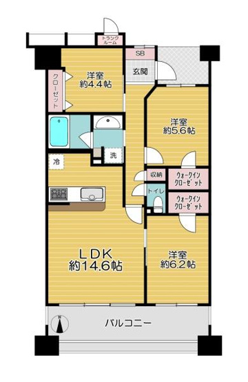 【間取り】 | ルネヒューマンズガーデン鶴見