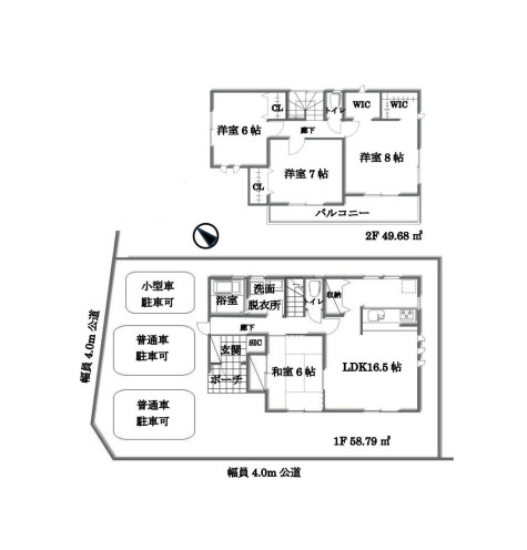 鴻巣市小松1丁目　中古戸建の間取り|鴻巣市小松1丁目　中古戸建、4LDK、土地面積149.02m2、建物面積108.47m2