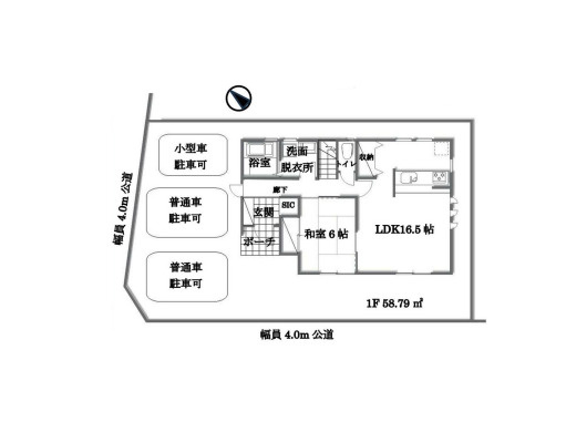 鴻巣市小松1丁目　中古戸建の区画図|1号棟