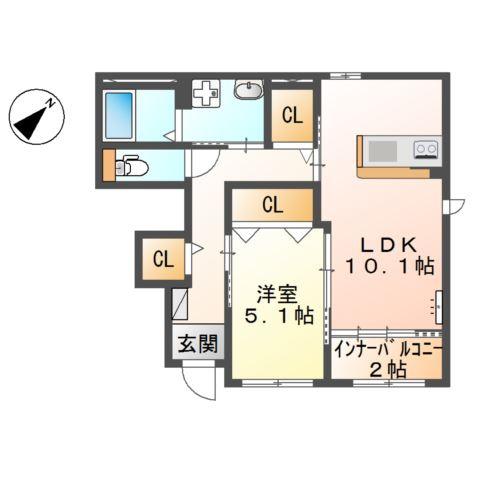 スターテラス長楽寺アネックスの間取り