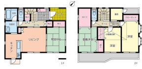 北本市宮内　中古戸建の間取り