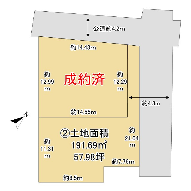 津市河芸町上野 売土地【全２区画】の土地図