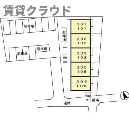 サニーコーポ・ハセベの区画図