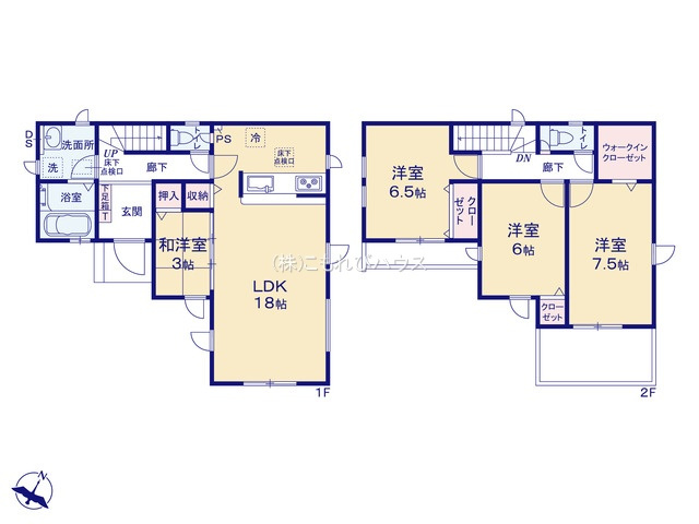 桶川市加納6期　新築一戸建て　グラファーレ　24の間取り|桶川市加納6期　新築一戸建て　グラファーレ　24、4LDK、土地面積130.12m2、建物面積99.36m2