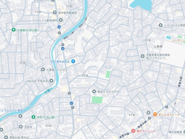 豊中市本町　第4期　新築一戸建ての地図