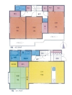白岡市西3丁目 中古戸建ての間取り
