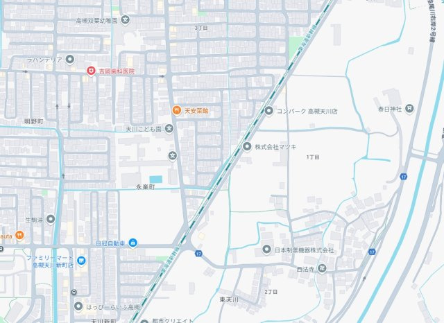 高槻市野田　第9期　新築一戸建ての地図