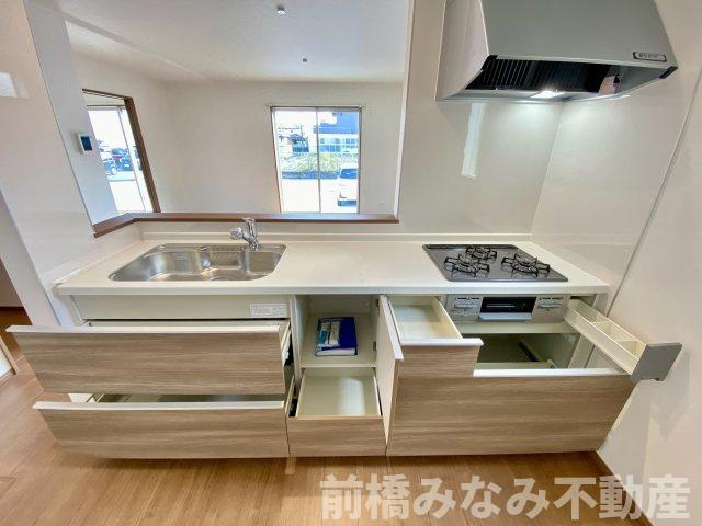 前橋市南町2丁目　限定1棟　ハートフルタウン　新築建売のキッチン|キッチンです