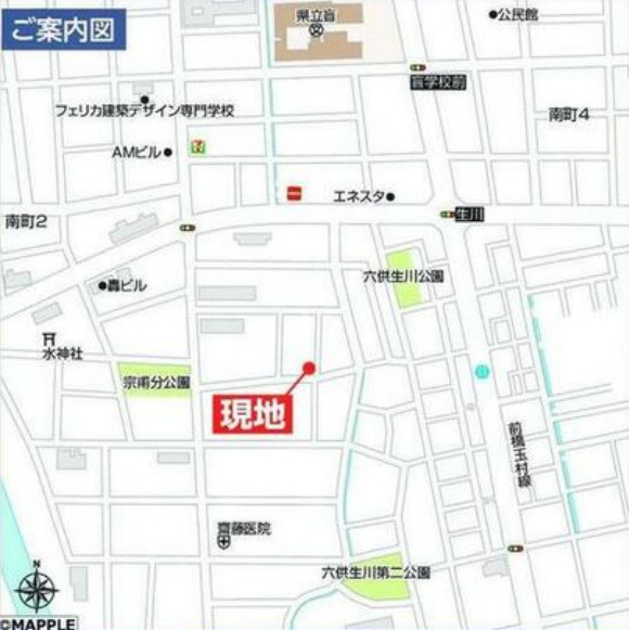 前橋市南町2丁目　限定1棟　ハートフルタウン　新築建売の地図