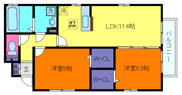 ソレーユ・コートＡ棟の間取り