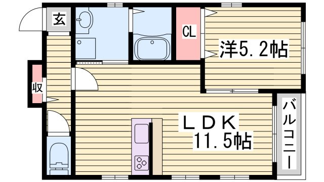 ファミール伊伝居の間取り
