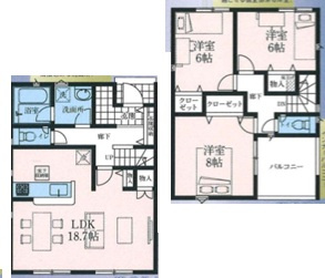 武蔵村山市中原4丁目新築　全9棟の間取り