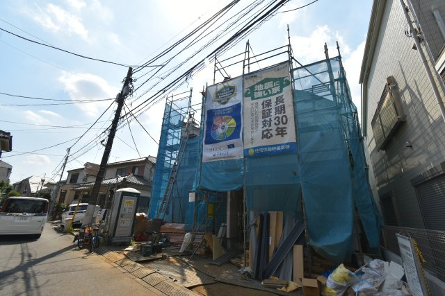 下石神井3丁目・新築戸建・1号棟の前面道路含む現地写真