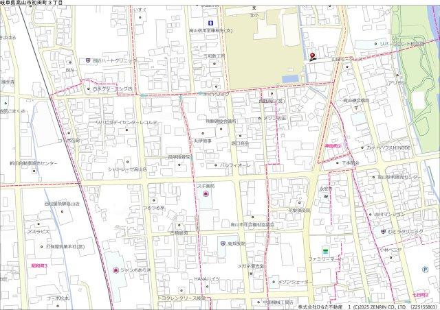 10/1価格変更　戸建　高山市桐生町　780万の地図