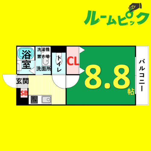 アンプルール リーブル ルミエール　名古屋市賃貸　仲介手数料無料の間取り
