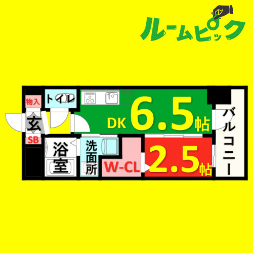 エステムコート名古屋サウスプレミオ　名古屋市賃貸　仲介手数料無料の間取り