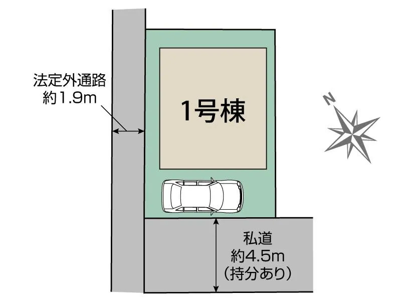 練馬区高松1丁目　ZEH水準×制震　長期優良住宅の区画図
