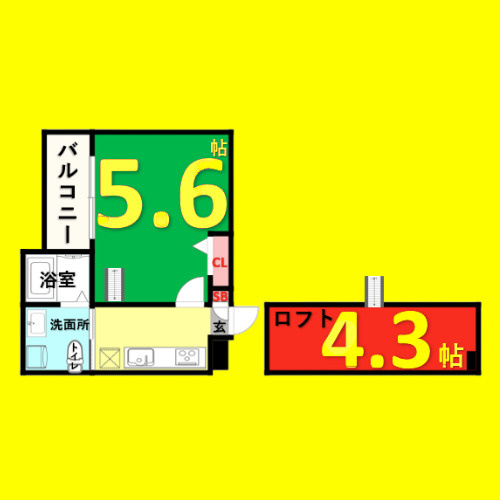 フォルトゥナ　名古屋市賃貸　仲介手数料無料の間取り