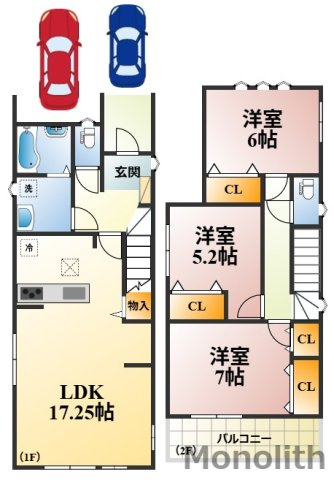 岸和田市春木大小路町戸建の間取り